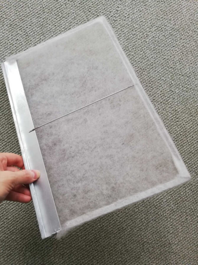 fan-coil - Úgynevezett tálcás kivitelű, fan coilba való szűrőtípus - krill.hu